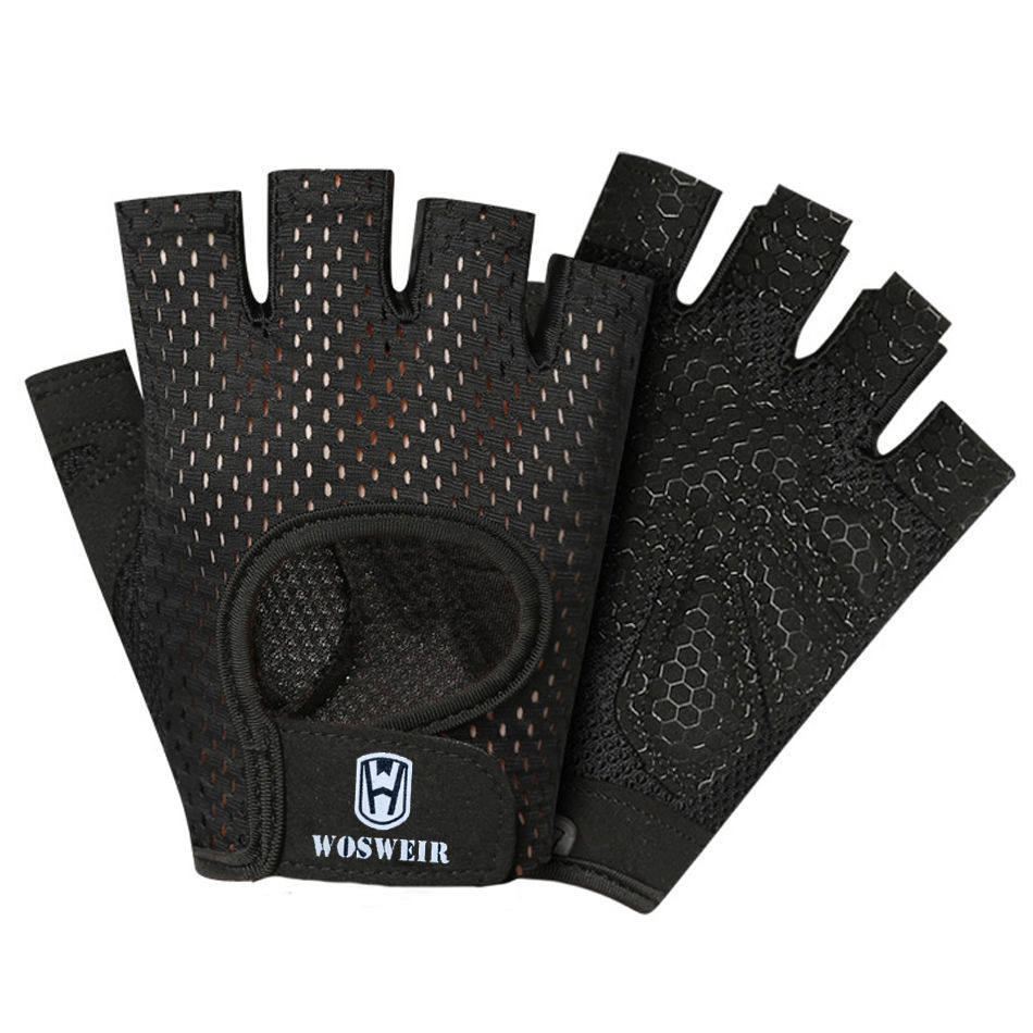 Guantes de fitness de verano para hombres y mujeres delgados barra horizontal equipo antideslizante entrenamiento anti-capullo resistente al desgaste deportes medio dedo guantes
