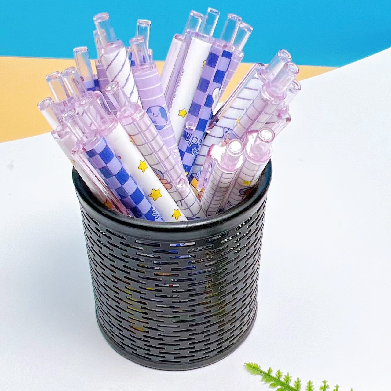 Creativo planeta púrpura prensa gel pluma estudiante papelería oficina firma pluma ins alto valor de color pluma al por mayor