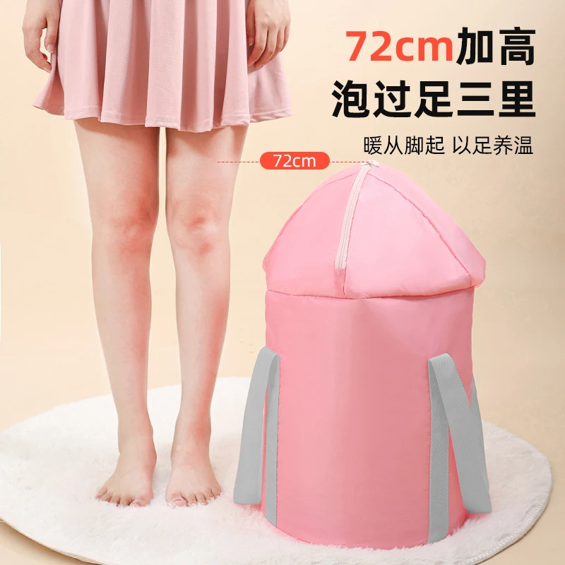 (2개) 접이식 휴대용 발 목욕 욕조 무릎 양동이 가구 훈증 버킷 발 목욕 가방 위에 송아지 높은 긴 발 목욕 버킷