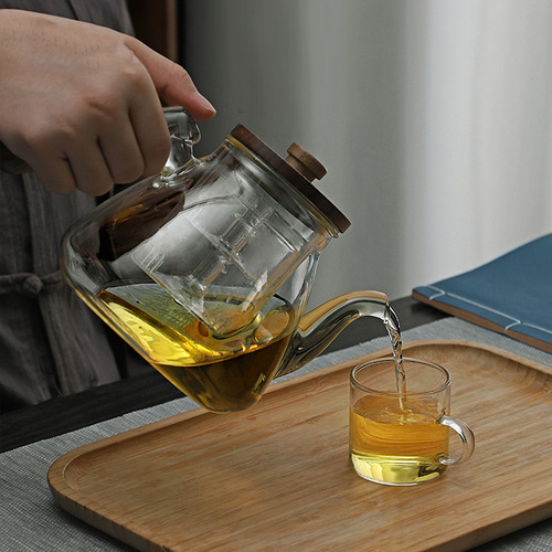 5ZV7 electric ceramic stove glass teapot household steaming tea set fruit flower teapot high temperature resistant tea set tea stove set