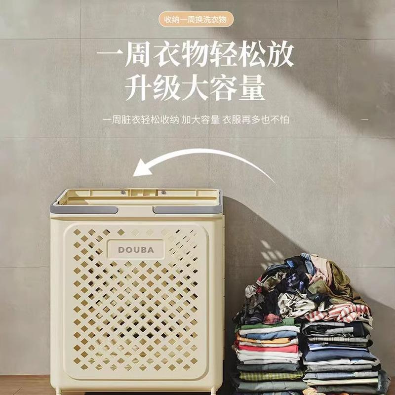 家庭用汚れた衣類入れバスルーム用洗濯物入れ大容量収納バスケット浴室用小型カート家庭用汚れた衣類入れ|undefined