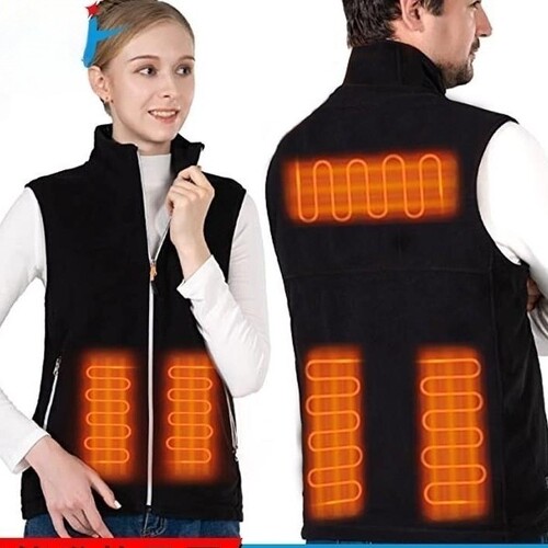 Heated Vest with Fleece Lining, Smart Heating Jacket for Winter Warmth, Electrically Heated Coat