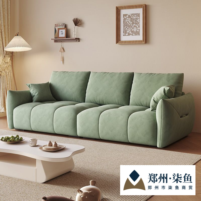 Popular Rental House Sofa Living Room Three-Seater All-In-One Durable Ready-Made Internet Celebrity Sofa Simple New Style Super Soft