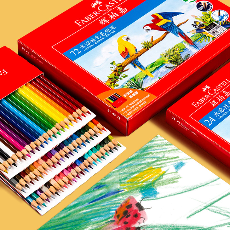 Alemán Faber-Jia 72 color soluble en agua color plomo niños estudiante pintura graffiti colorear 48 color lápiz traje