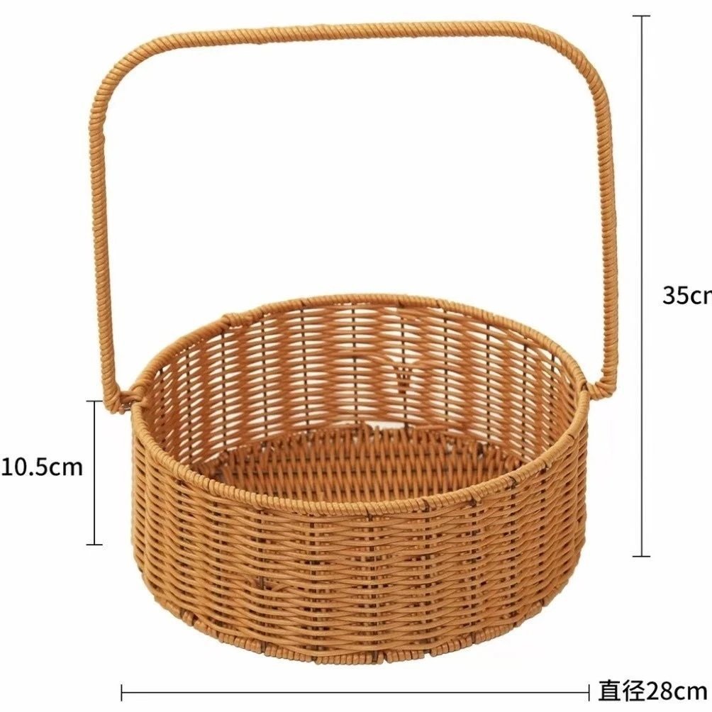 Cesta Floral Octagonal Portátil de Bambú Tejido para Festival del Medio Otoño image 15