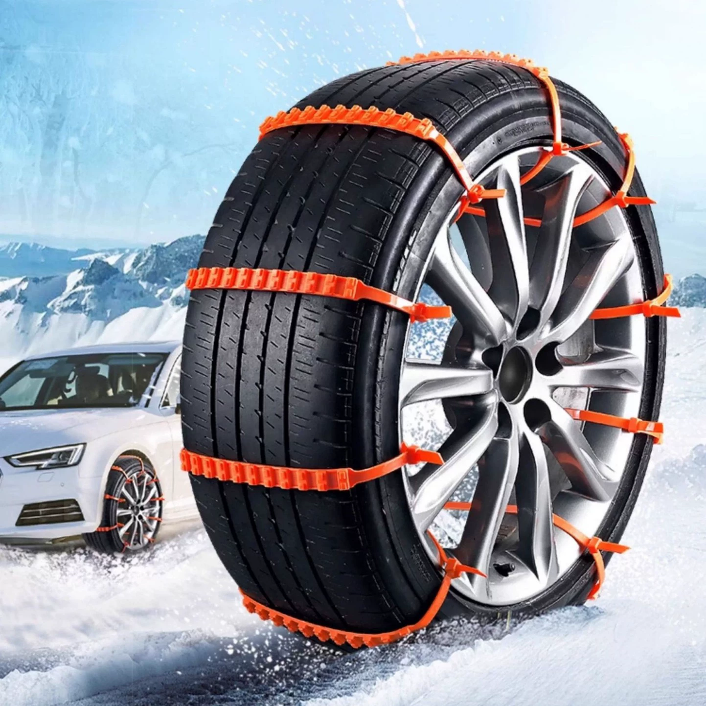 Non-slip chain, universal automatic SUV, handheld tires for car, car protection