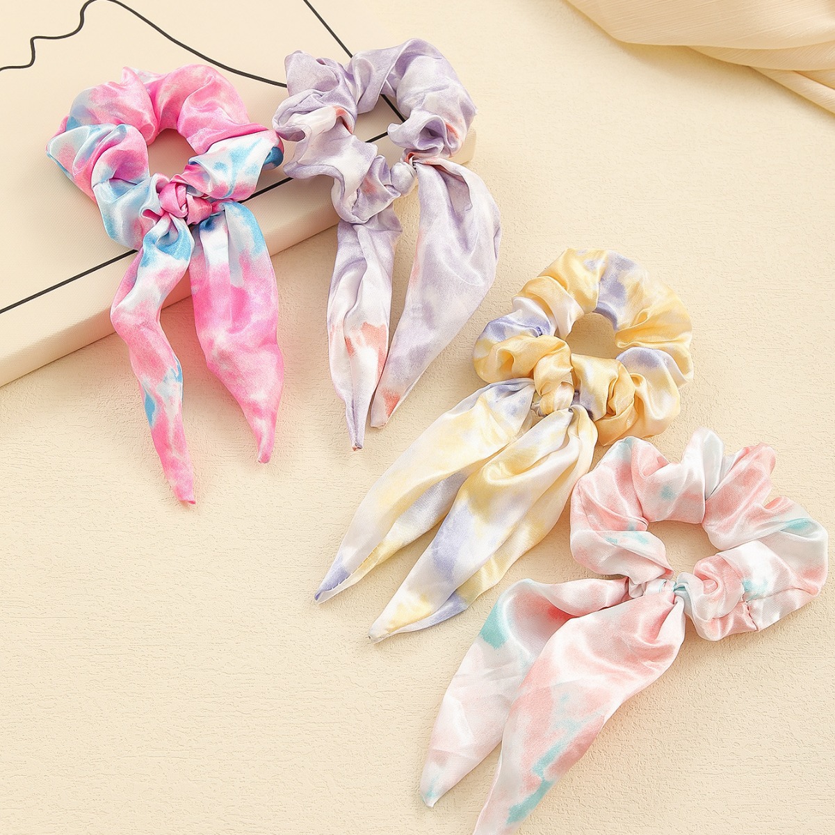 Lazo luminoso para el cabello del intestino grueso DIY luz nocturna cabeza flor brillante apoyo intestino gordo cuerda de cabeza club nocturno banda de goma accesorios para el cabello transfronterizos