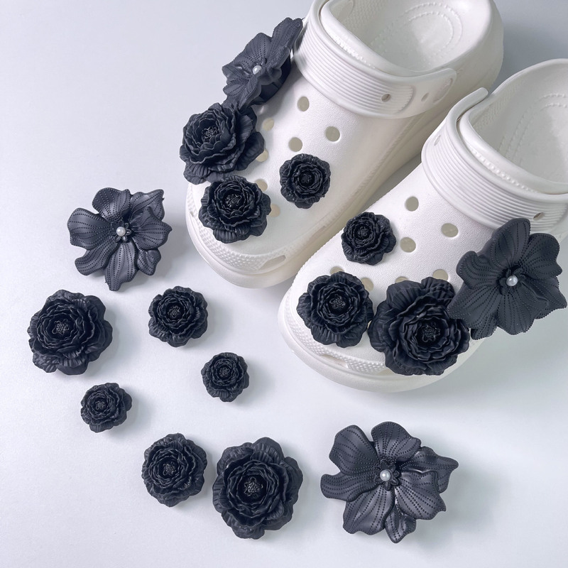 Puff bouquet shoes flower fitting corss stereo high sense diy azalea shoes accessories shoe buckle hole shoes accessories