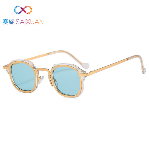  Summer New Fashion Sunglasses for Men and Women, European and American Style Metal Black Sunglasses, Personalized UV Protection, Wholesale