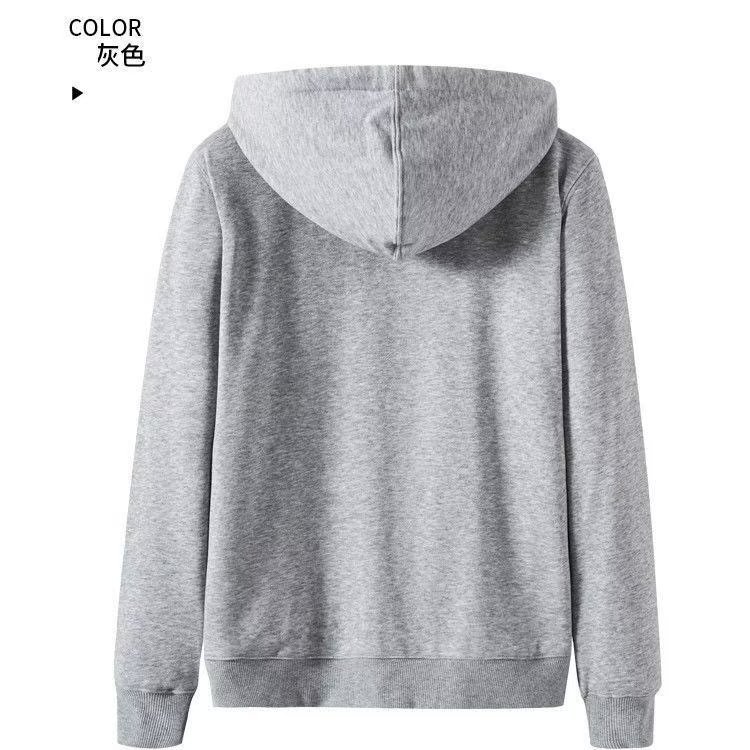 Cardigan de otoño, camiseta encapuchada de hombre, ropa de color sólido con cremallera de lana, chaqueta suelta, camiseta de otoño y invierno de hombre