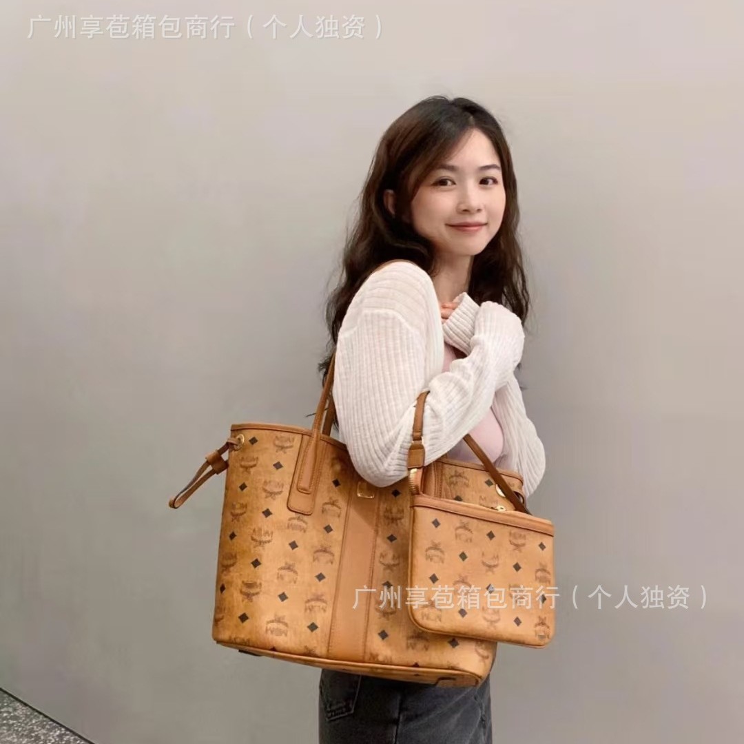MC家新款印花小子母大容量购物袋单肩通勤女包托特包单肩手提包