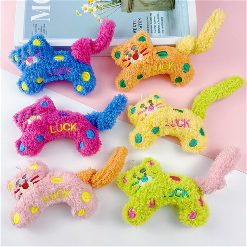Meng Fun LUCK Kitten Plush Doll Pendant DIY Creative Tail Kitten Bag Pendant Keychain Pendant
