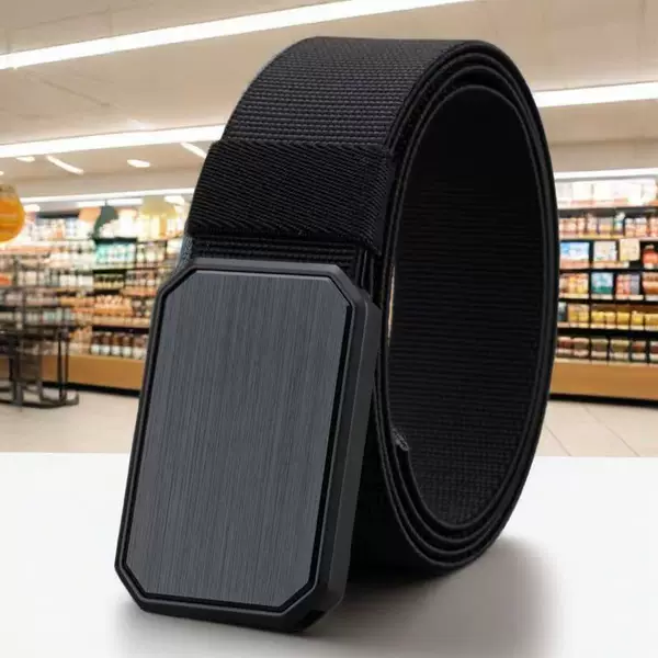 Cross-Border Hot-Selling Outdoor Tactical Magnetic Buckle Canvas Elastic Belt for Young and Middle-Aged People, Outdoor Leisure and Military Training Belt