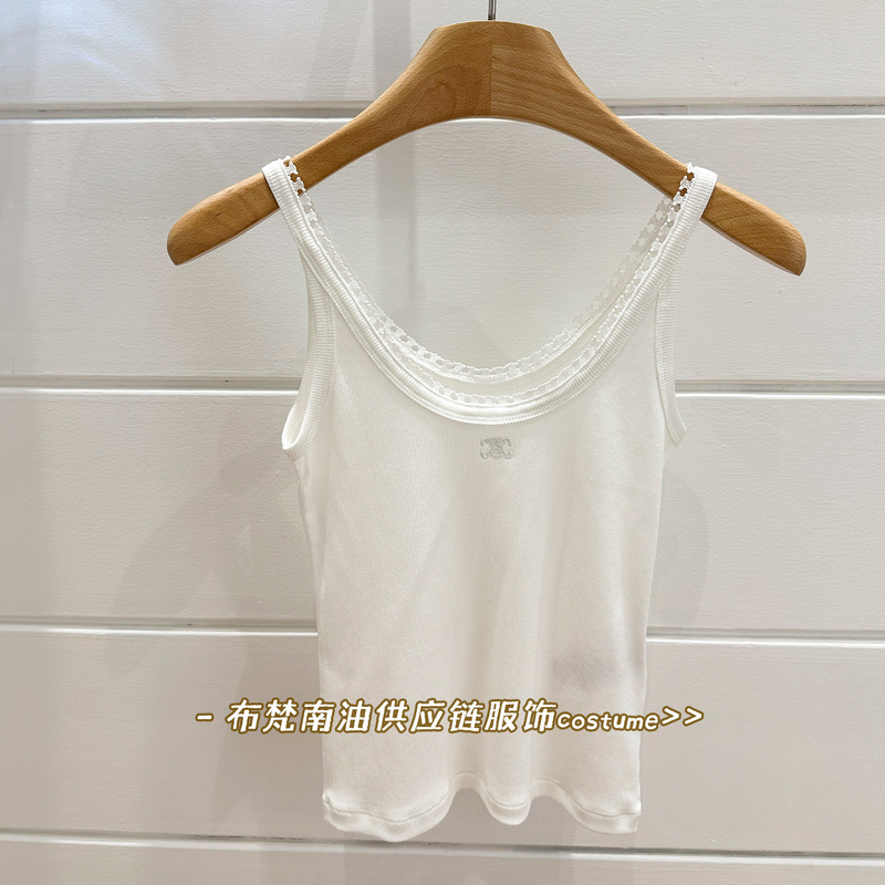 Shenzhen Nanyou High-Quality Ce Arc De Triomphe Lace Camisole Women's 25 Summer New Sweet Age-Reducing Top