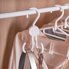 KM塑料旋转双头挂钩免打孔挂围巾帽子衣服钩子家用挂包包收纳神器