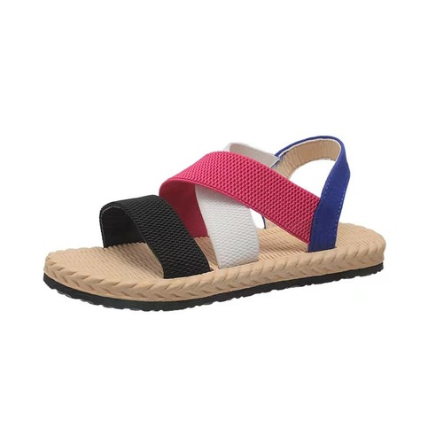 Lightweight Soft-Sole Summer Flat Women's Student Roman Sandals with Rounded Toe and Breathable Design