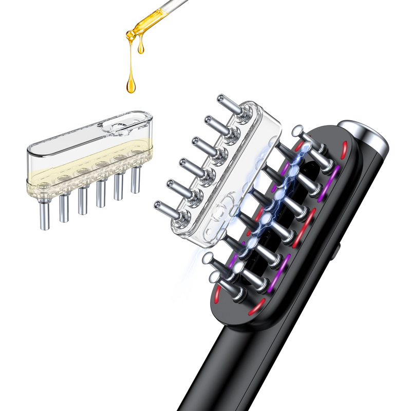 新しいrfrfヘアケア櫛emsマイクロ電流電動マッサージ櫛頭皮上薬器櫛ヘアケア機器|undefined