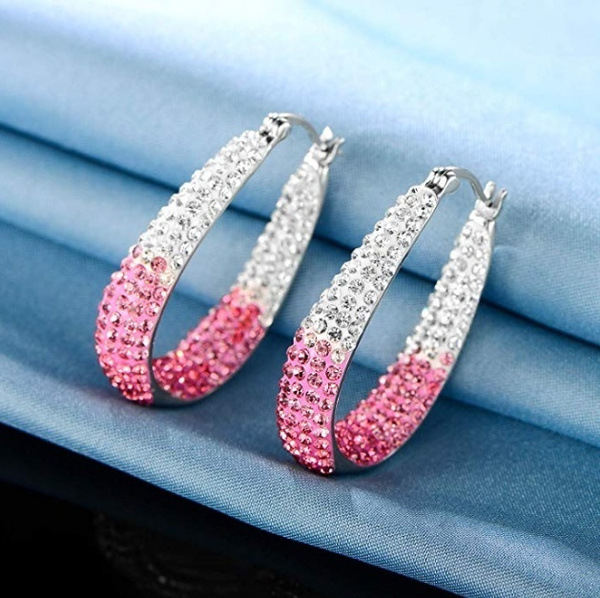 Women's Gender 1 Pair Elegant Lady U Shape Plating Inlay Alloy Zircon Earrings