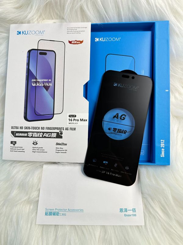 kuzuクール族強化ガラスフィルムは、Apple 17/16/15/14/Pro Maxに適しています。3D大曲面、高精細、覗き見防止、つや消し加工。|undefined