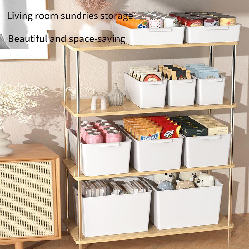 廠家直供零食收納筐塑料桌面雜物化妝品盒子儲物盒家用櫥櫃整理盒