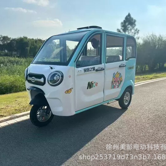 Nuevo comercio exterior exportación puede ser licenciado completamente cerrado hogar para llevar a los niños triciclo eléctrico adulto image 1