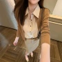 新款秋冬长袖polo毛衣