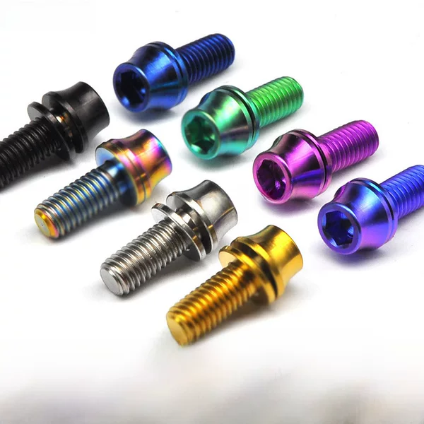 Titanium Alloy Screws Titanium Kettle Screws Anodized Nitriding Bicycle Water Kettle Holders Color Screws M5x12/16