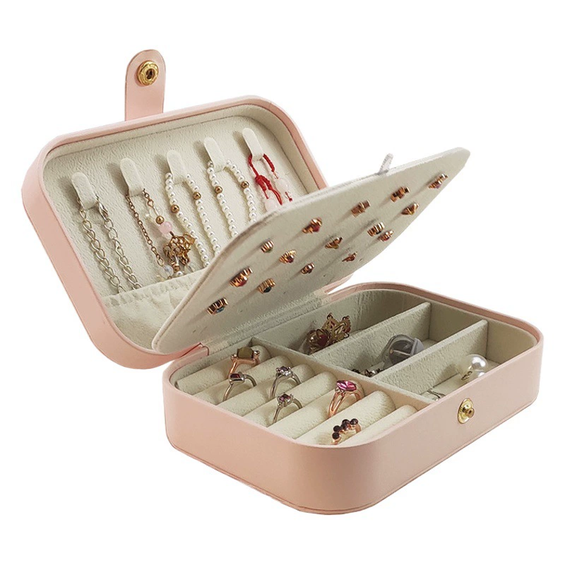 Портативная коробка для хранения ювелирных изделий для путешествий небольшая и легкая в носке серьги серьги ожерелье ювелирное кольцо
