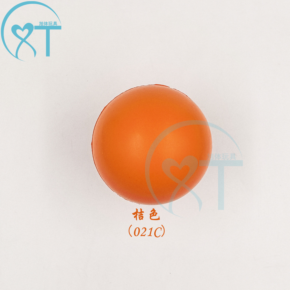 Venta caliente transfronteriza pu espuma tamaño pequeño color sólido brillante Bola de impresión de logotipo 4cm aerosol pintura estrés bola juguetes para niños