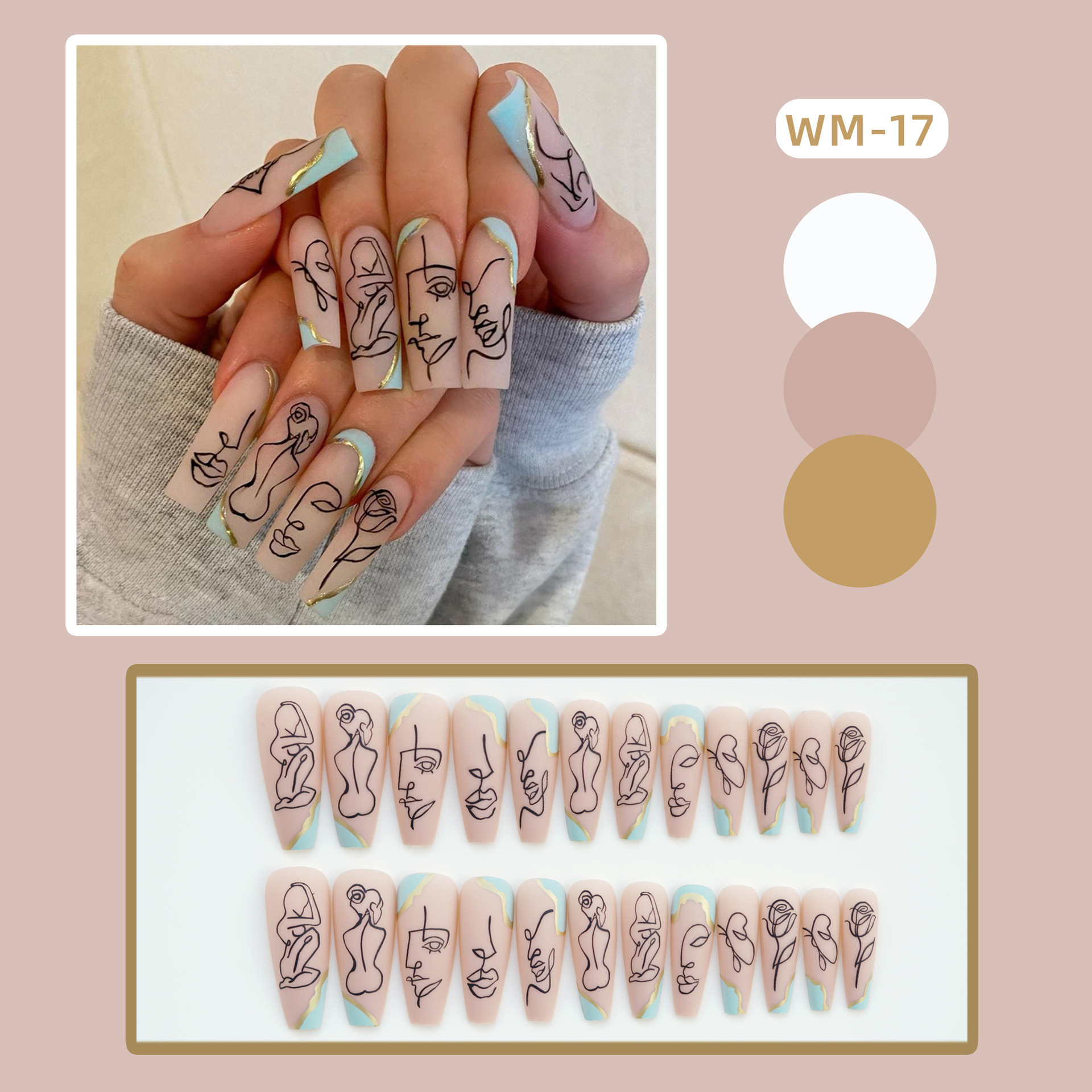 37g Weight Christmas Festival Cute Style Christmas Cute Press On Nails 5