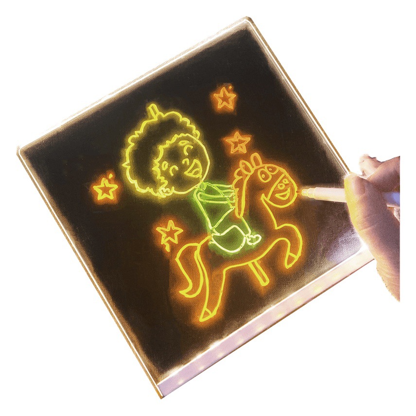 Tablero de dibujo infantil transfronterizo soporte de tablero de dibujo borrable DIY tablero de graffiti tablero de dibujo infantil tablero de escritura luminoso