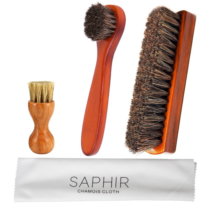 Zapato de gamuza pulido cepillo de pelo de caballo zapato cepillo botas cepillo de alto brillo pulido cepillo de tela de pulido zapatos de asiento de coche