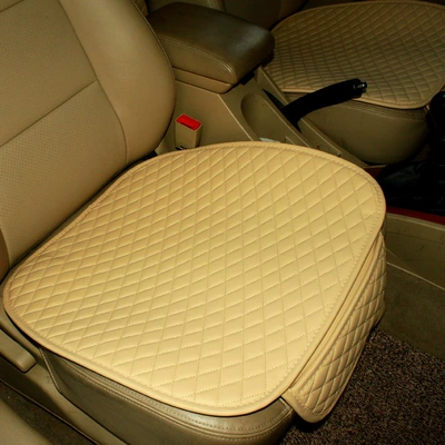 Seat cushion, seat cover Three-piece Set Tie-free Four Seasons - small-diamond-leather-rice-single-seat
