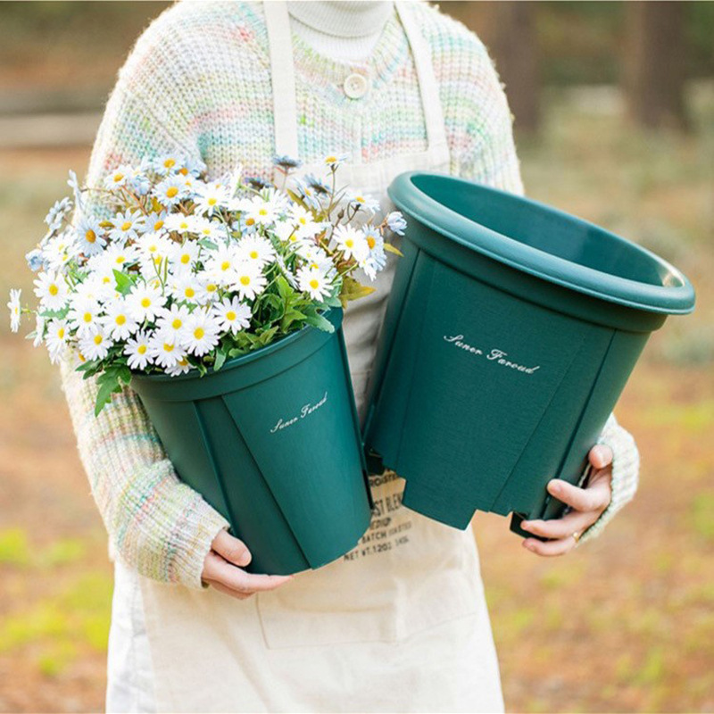 アップグレードされた拡大および厚みのある通気性のあるグリーンマウンテンポットプラスチック根制御ポットグリーンローズ鉢植えガロンフラワーポット卸売メーカー|undefined