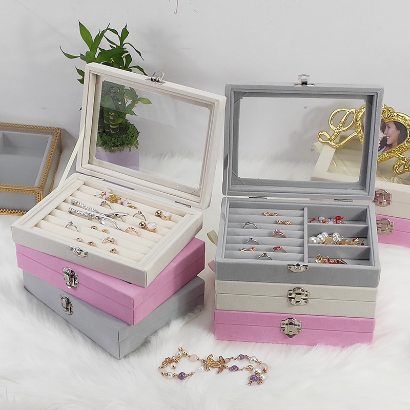 Manufacturer Spot Wholesale Velvet Small Jewelry Box Ring Earrings Pendant Storage Box Jewelry Storage Box Jewelry Box