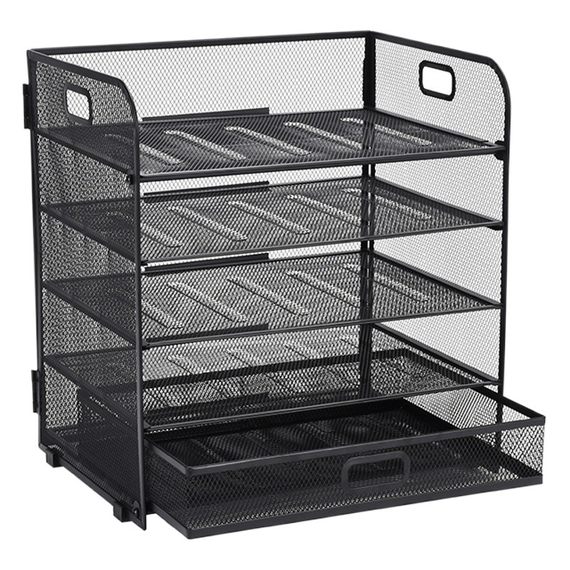 Nuevo estante de archivo de cinco capas desmontable escritorio metal multiusos almacenamiento rack oficina multi-capa almacenamiento archivo marco