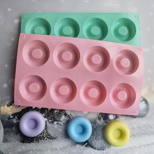 Silicone 8 even donut cake mold jelly pudding soap cake mold baking tools DIY Cookie mold