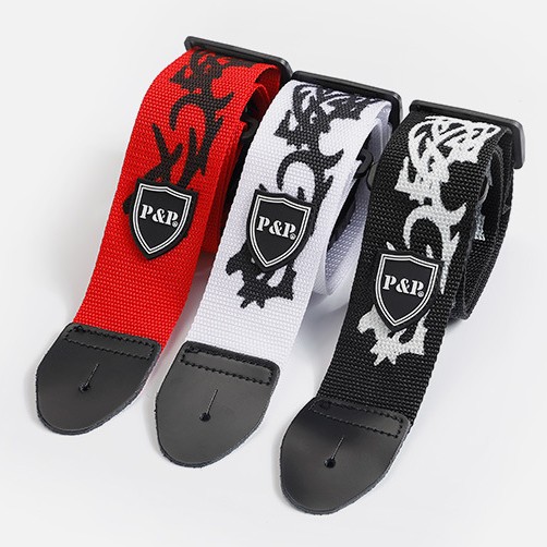 PP correa de la guitarra de cuero llama correa de la guitarra eléctrica 5CM IB accesorios de la guitarra accesorios para instrumentos musicales transfronteriza