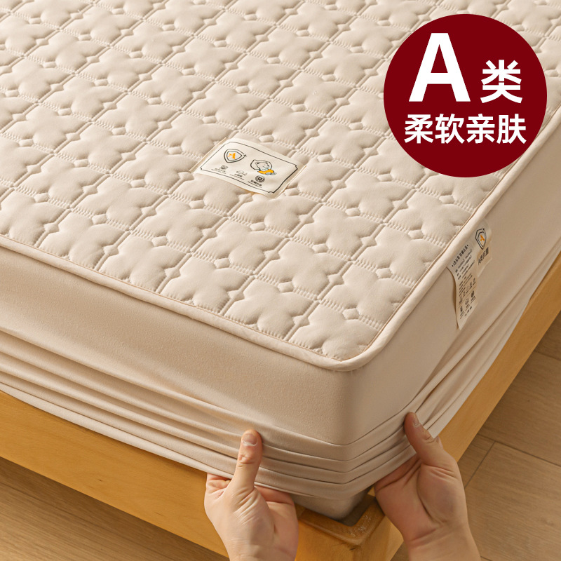 Sombrilla de cama impermeable con aislamiento de orina engrosada de una sola pieza, funda protectora de colchón Simmons, funda de cama todo incluido 2024 nuevas estaciones universales