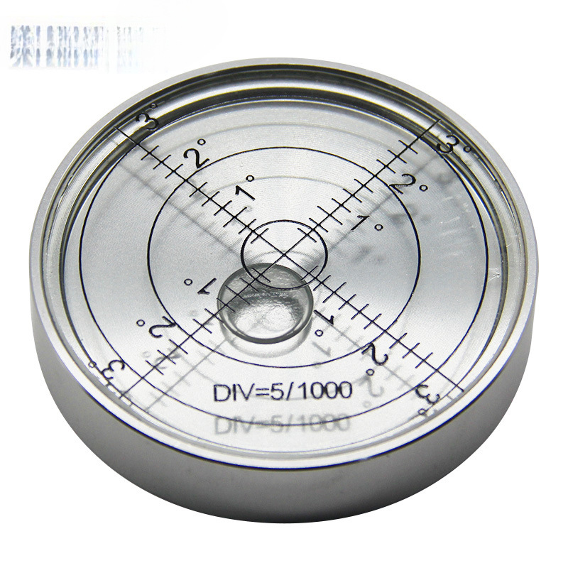15 minutos nivel universal de metal magnético 6012 mini nivel de alta precisión burbuja de aire de nivel pequeño burbuja horizontal redonda