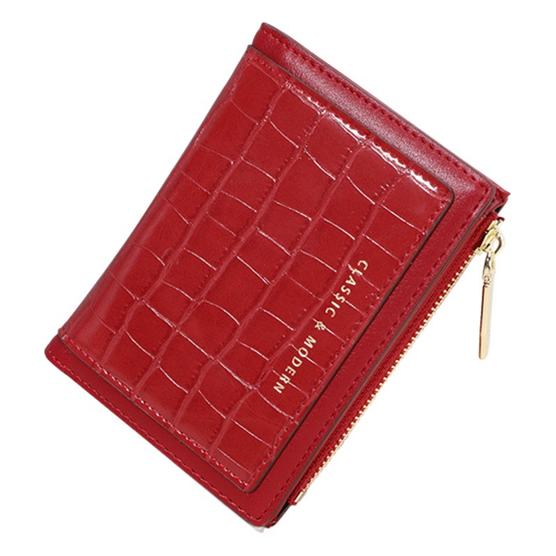 Monedero clásico Tailian con estampado de cocodrilo, cartera corta de PU, bolso cruzado plegable para mujer, Tailian