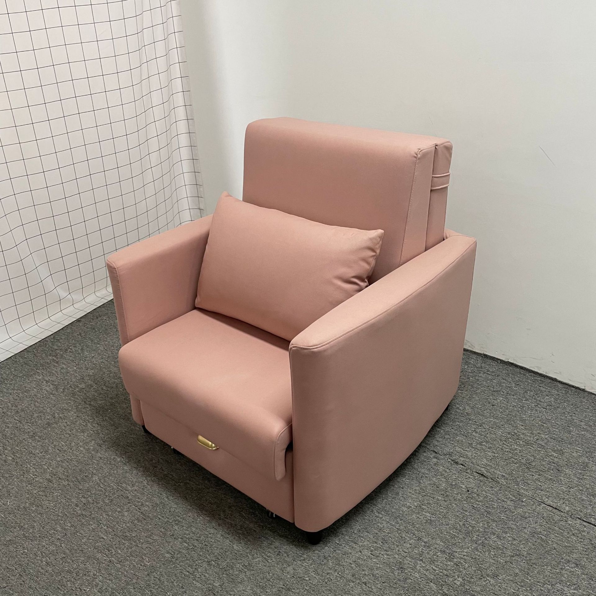 Almacenamiento plegable multifuncional de una sola persona balcón sofá cama de almuerzo tecnología tela de cuero silla de acompañamiento médico