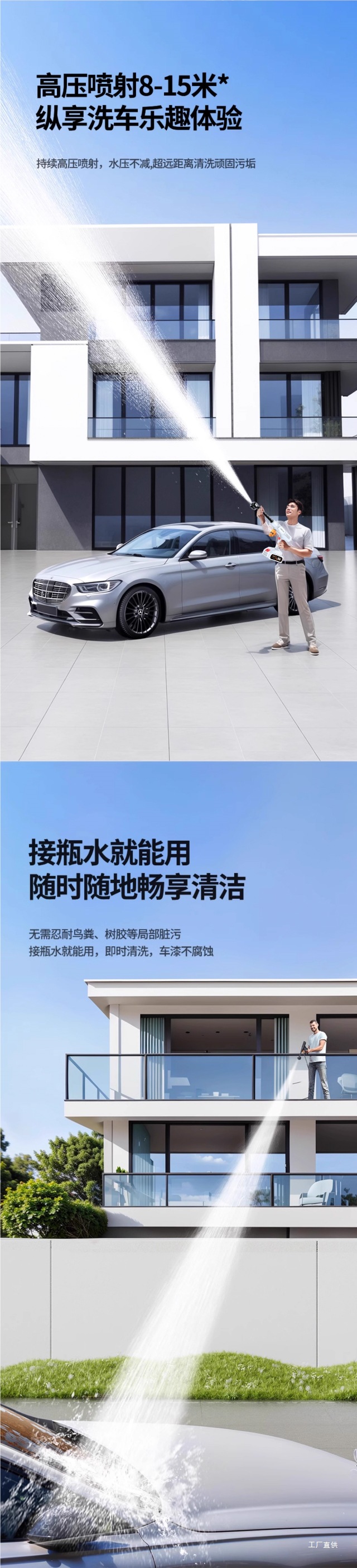 Wireless Car Washing Machine High-Pressure Water Gun Household Cleaning Artifact Powerful Supercharged High-Power Rechargeable Lithium Battery 2025 Peihui