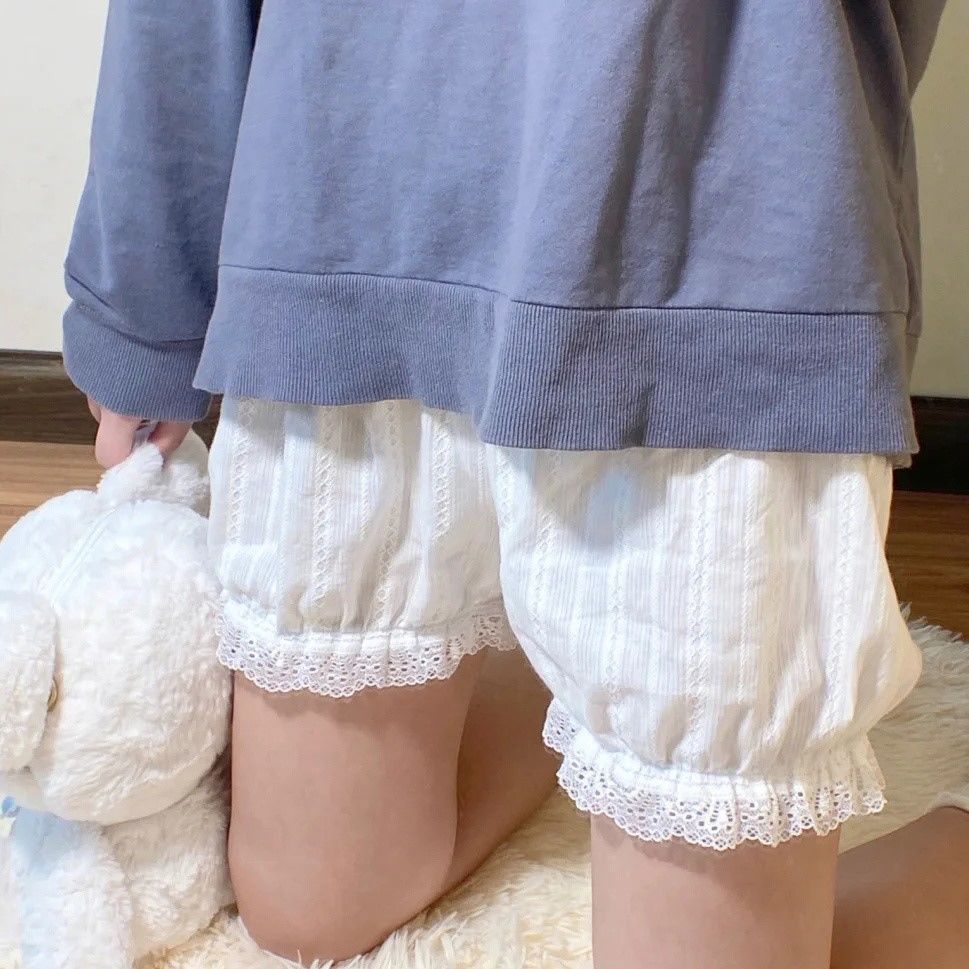 호박색 팬츠 JK 안전바지 노출방지 랜턴팬츠 여름 레깅스 얇은 루즈핏 반바지 여성용 레이스 아우터로도 착용 가능