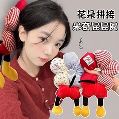 爆金ミッキーマウス大腸髪輪赤い波点ひもかわいいミッキー大腸輪子供髪飾りぬいぐるみ