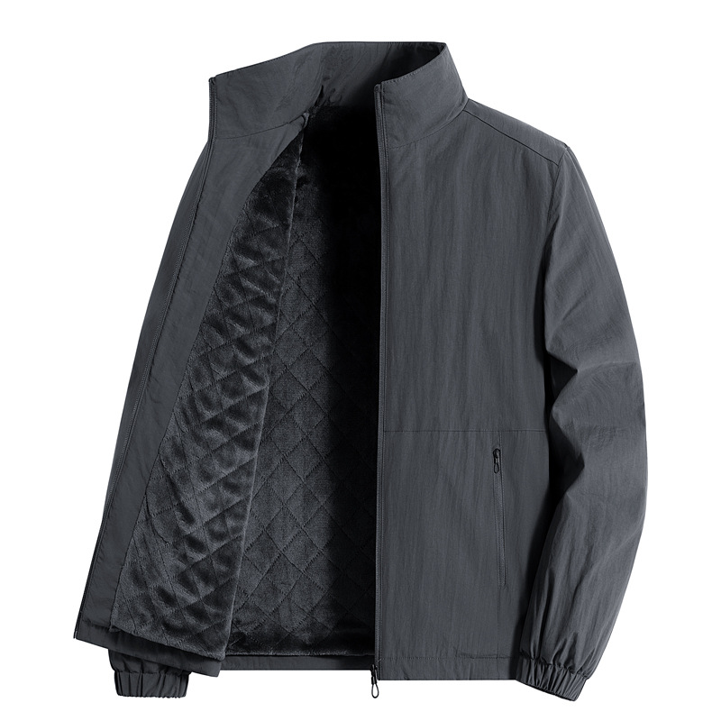 Cross-border chaqueta para hombres otoño y invierno nuevo deportivo ocio relajado cuello de pie a prueba de viento abrigo de carga caliente tamaño grande image 9