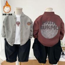 男童秋装休闲外套2025新款儿童时髦补丁夹克衫帅气中小童棒球服潮
