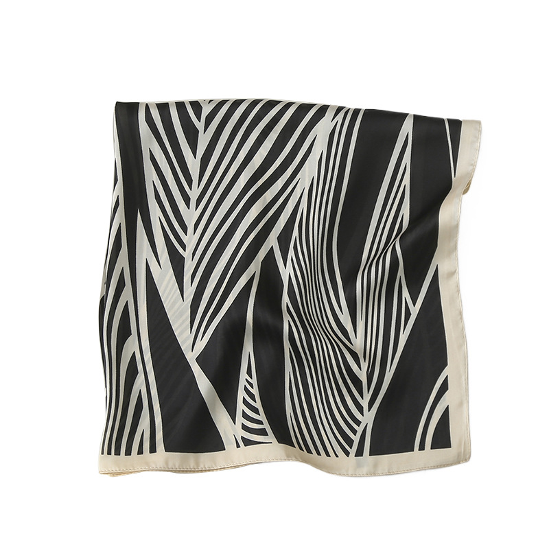 70 bufandas cuadradas de seda de mujeres coreanas estriadas camisas de impresión trajes bufandas profesionales de moda bolsas de pañuelo correa de pelo