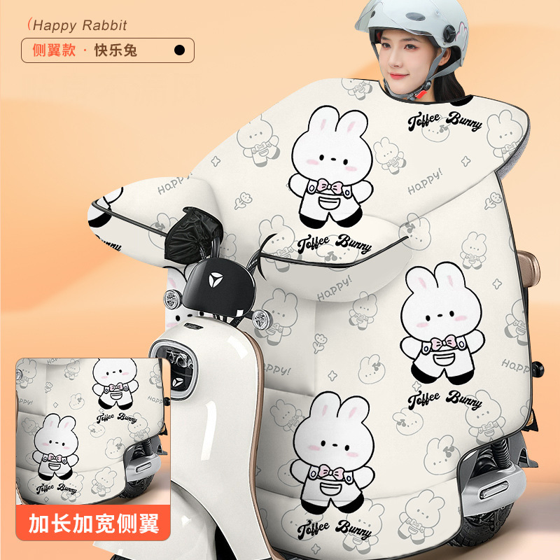 電気自動車用防風キルト、冬用のかわいいベルベットと厚みのある冬用防風キルト、脚用キルト、防水バッテリー車用防風キルト|undefined