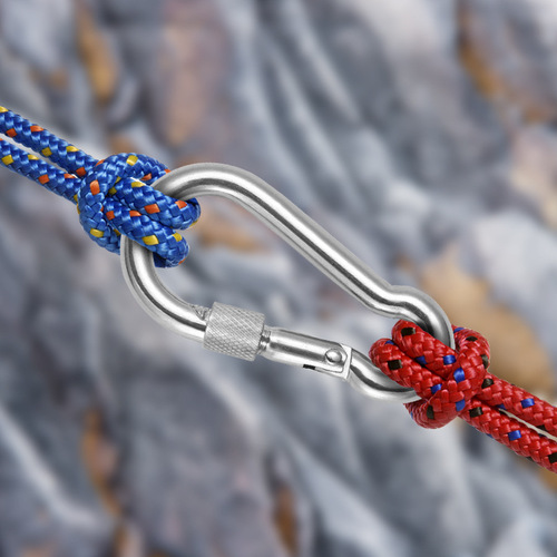 Outdoor iron gourd-shaped carabiner spring buckle rock climbing quick release buckle silver No. 8 kettle buckle mountaineering backpack buckle